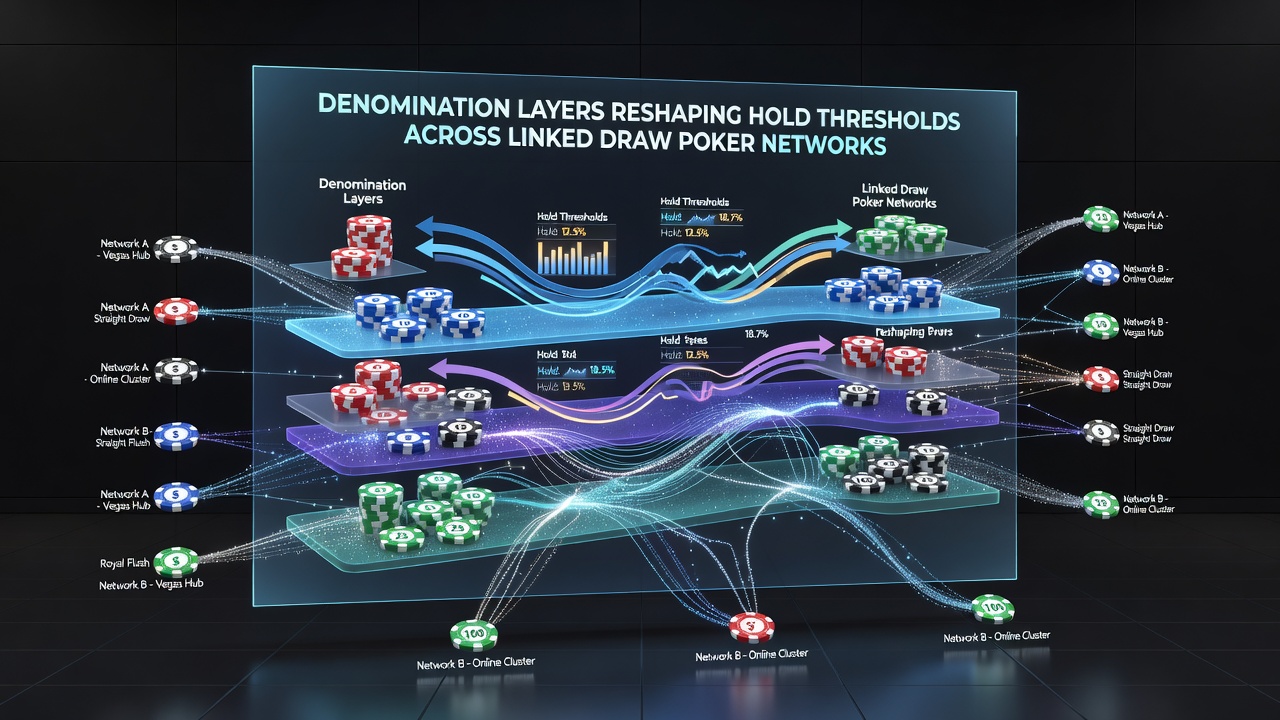 Visualisierung von Hold-Schwellenwerten über verschiedene Denominationsebenen in vernetzten Draw-Poker-Netzwerken