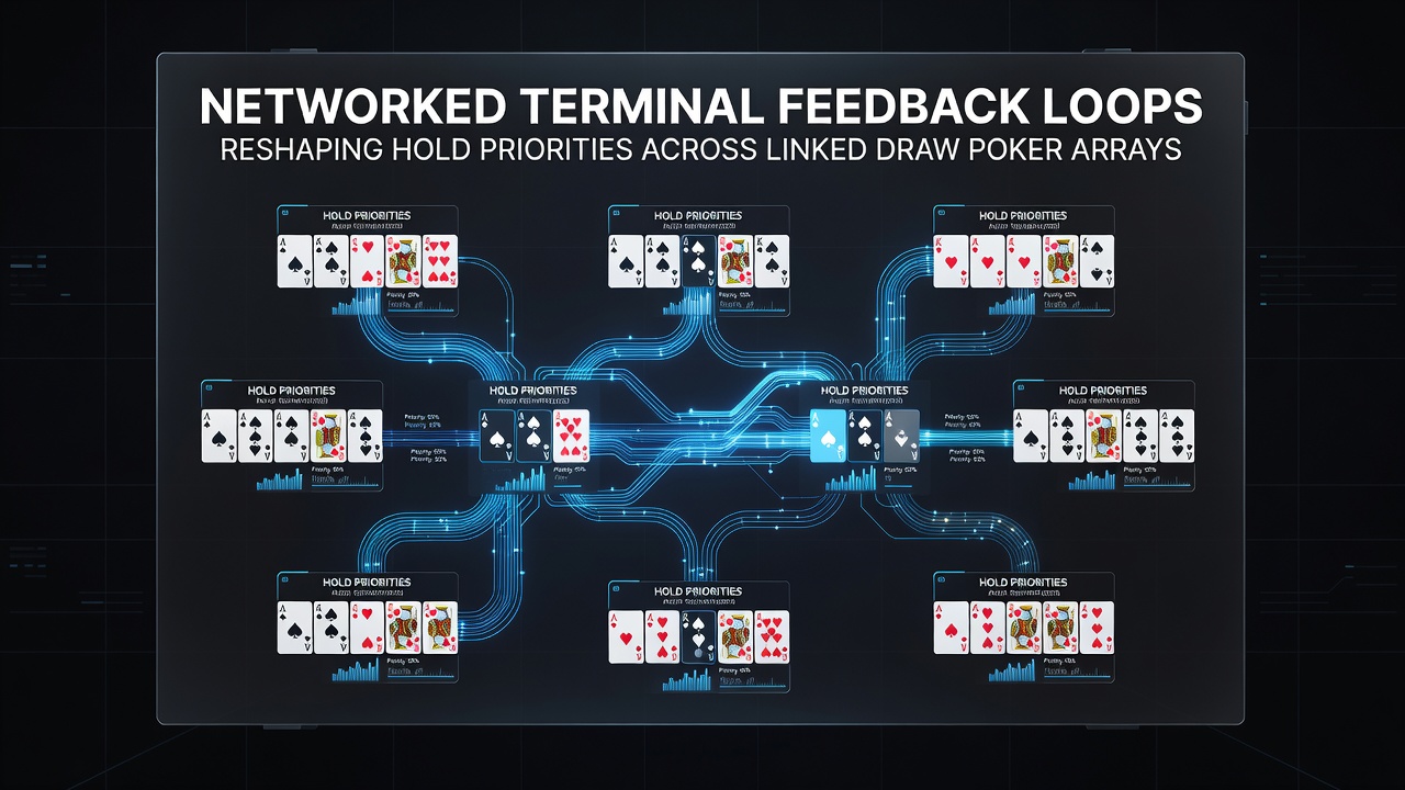 Vernetztes Video-Poker-Terminal mit Feedbackschleifen in einem Casino-Array