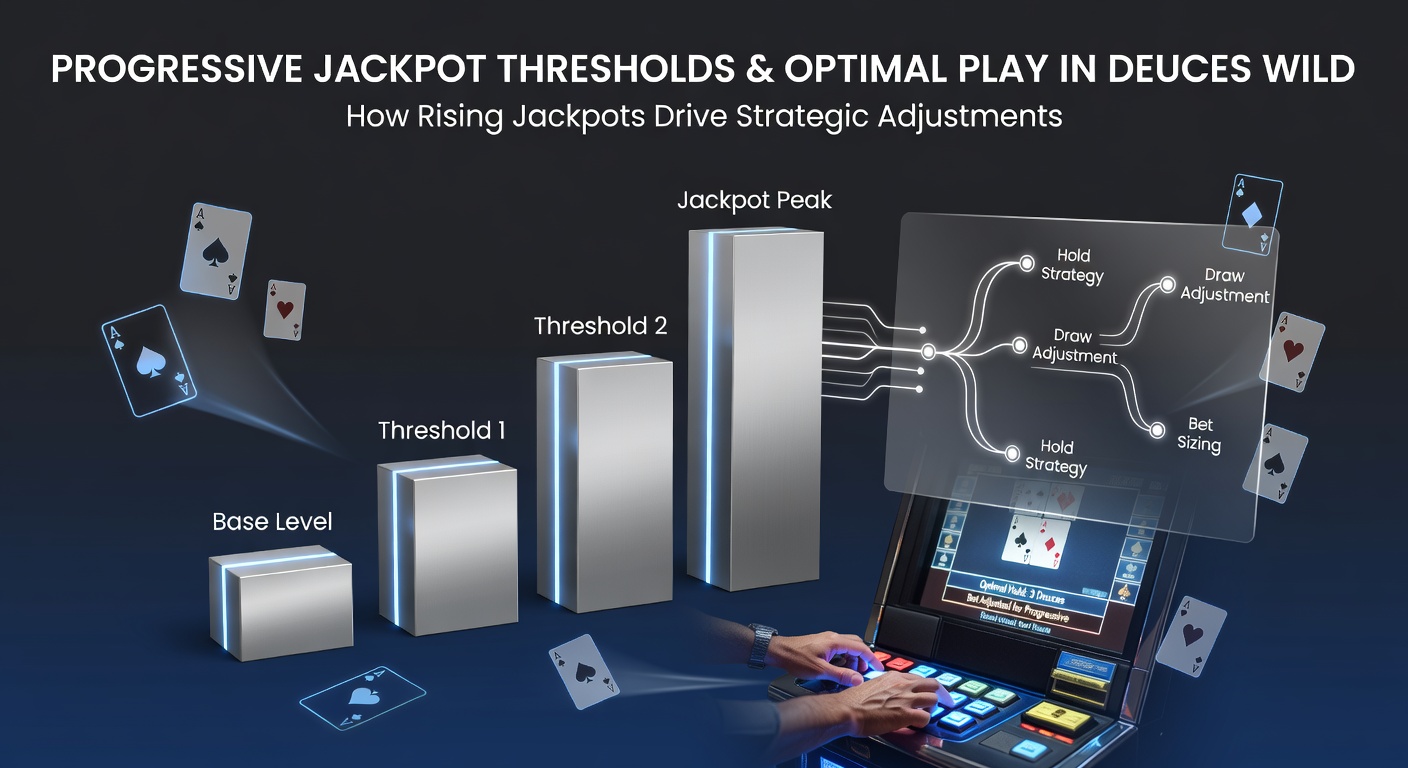 Deuces Wild Video Poker Maschine mit progressivem Jackpot-Display
