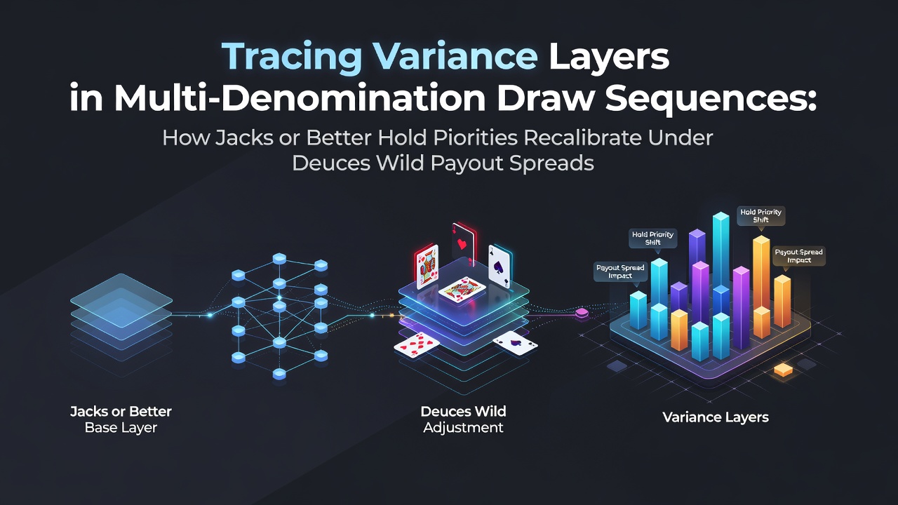 Diagramme zeigen Varianzschichten in Multi-Denominations-Video-Poker-Sequenzen mit Jacks or Better und Deuces Wild Auszahlungen